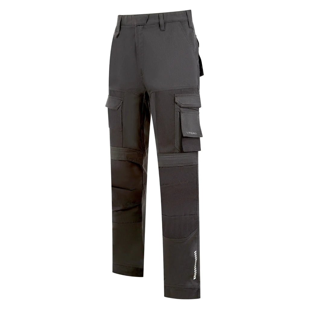 Tauro Outlaw slim fit work trousers black Cordura knee detail