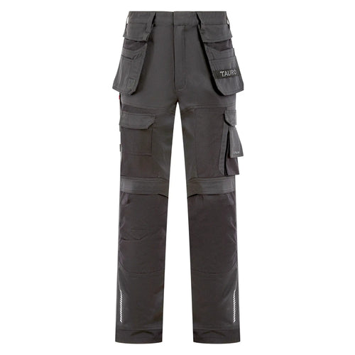 Tauro Rampage slim fit work trousers black full front view