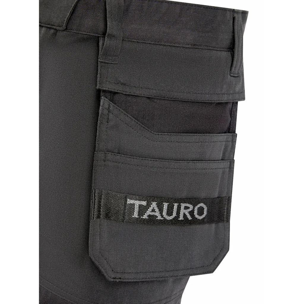 Tauro Rampage slim fit work trousers black waistband detail