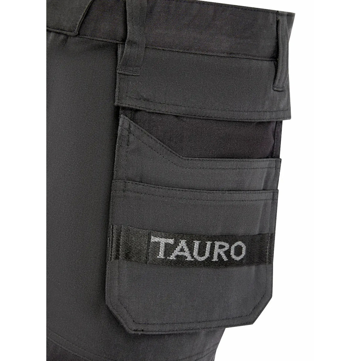 Tauro Rampage slim fit work trousers black waistband detail