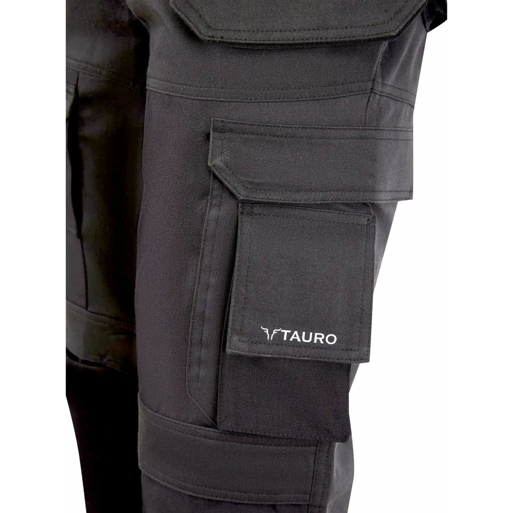 Tauro Rampage slim fit work trousers black with holster pocket removed