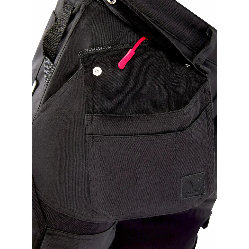 Tauro Rampage slim fit work trousers black worn on site