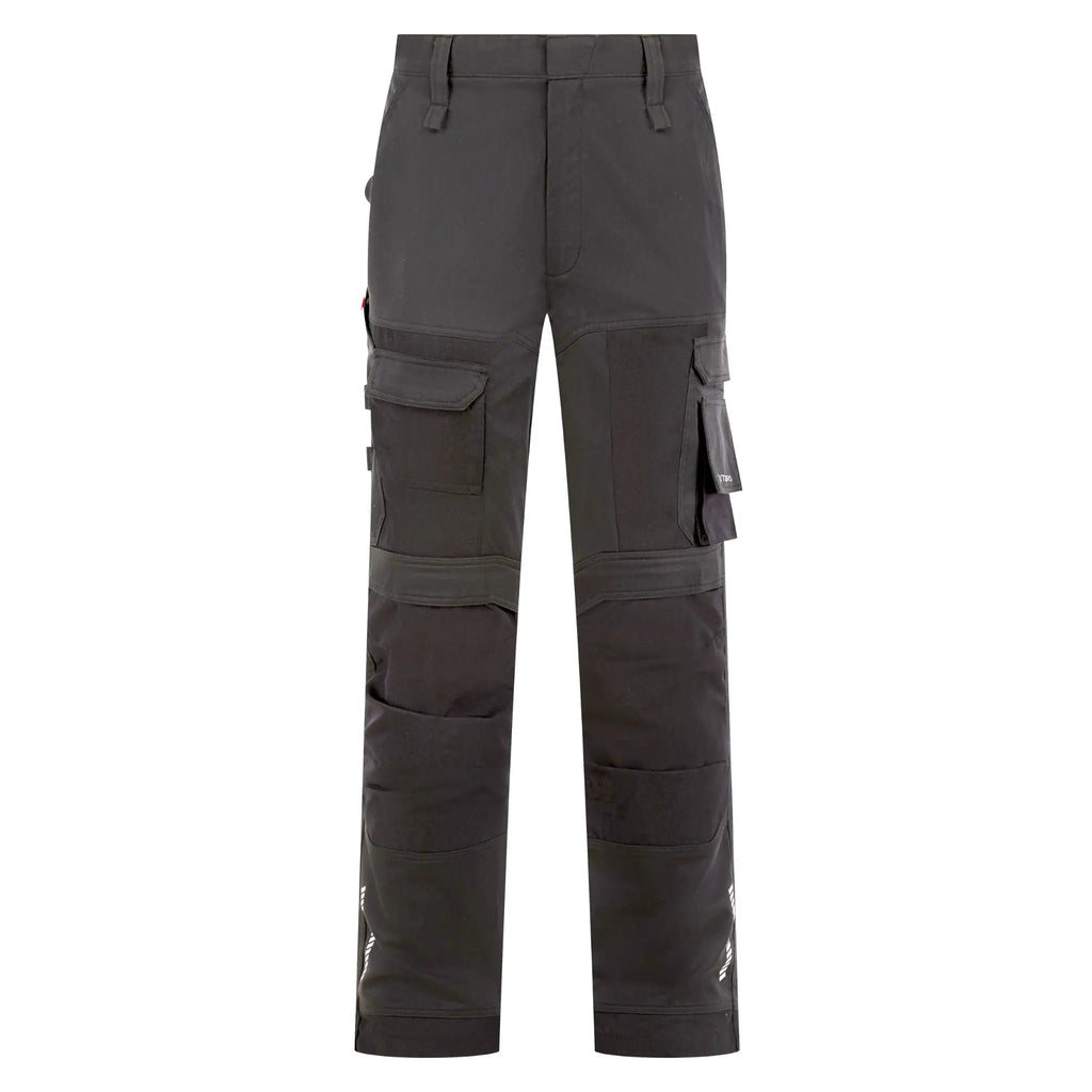 Tauro Outlaw slim fit work trousers black back pocket detail