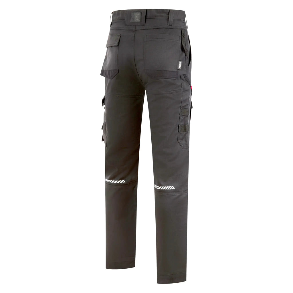 Tauro Outlaw slim fit work trousers black waistband detail
