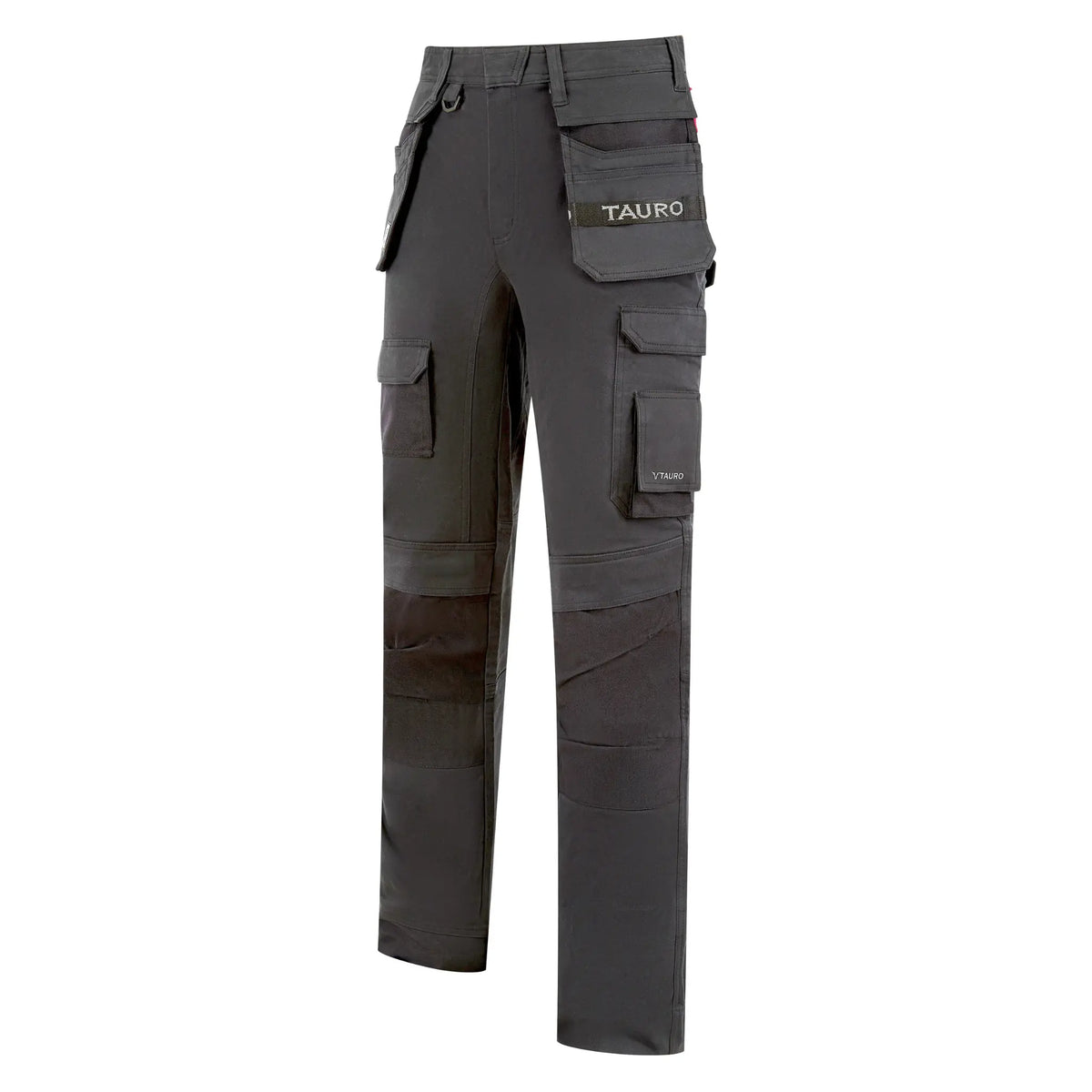 Tauro Ranger slim fit work trousers black side view with holster pocket