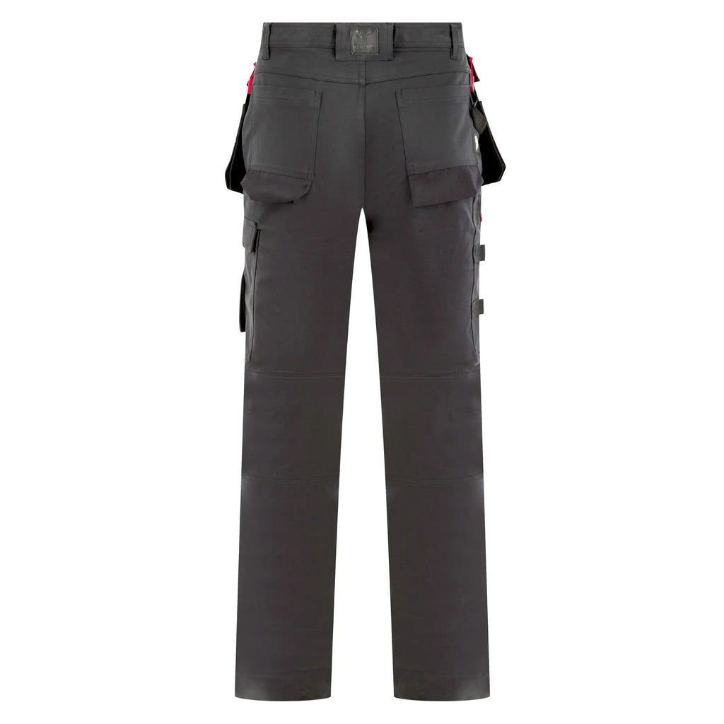 Tauro Ranger slim fit work trousers black Cordura knee detail