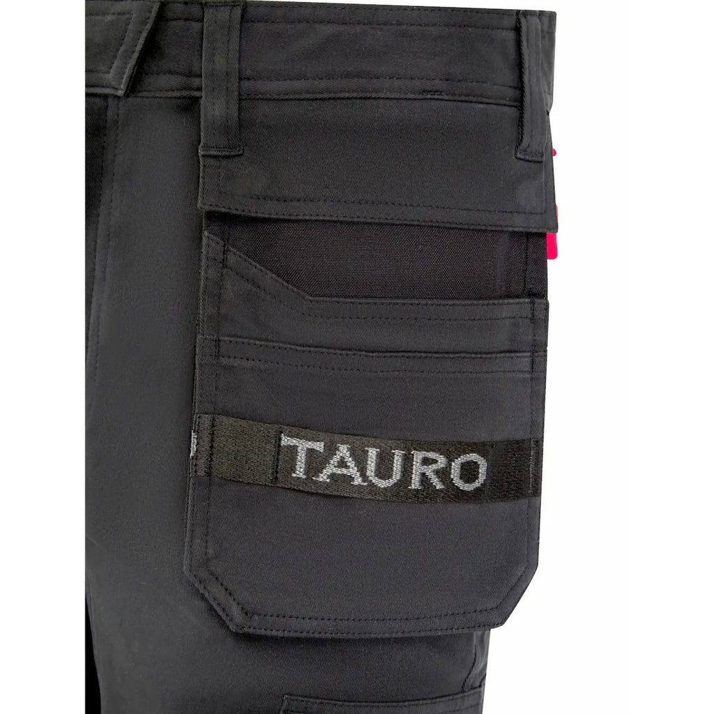 Tauro Ranger slim fit work trousers black waistband detail